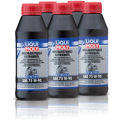 Liqui Moly 5x 1 L Hochleistungs-Getriebeöl (GL4+) SAE 75W-90 von Liqui Moly