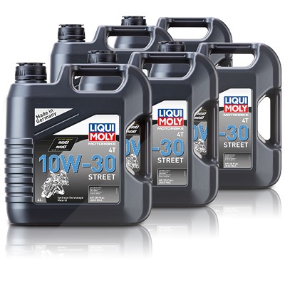 Liqui Moly 5x 4 L Motorbike 4T 10W-30 Street Motoröl [Hersteller-Nr. 1688] von Liqui Moly