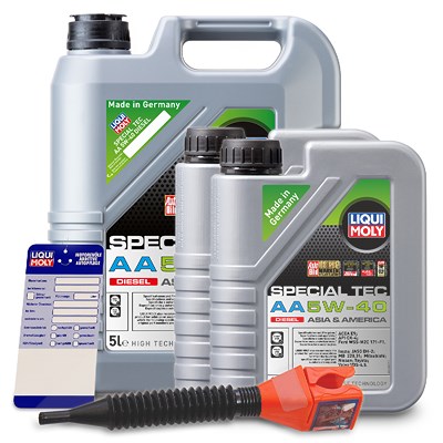 Liqui Moly 7 L Special Tec AA 5W-40 Diesel + Ölwechsel-Anhänger + Einfülltr [Hersteller-Nr. 21332] von Liqui Moly