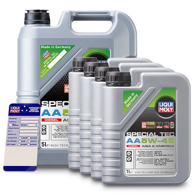 Liqui Moly 9 L Special Tec AA 5W-40 Diesel + Ölwechsel-Anhänger [Hersteller-Nr. 21332] von Liqui Moly