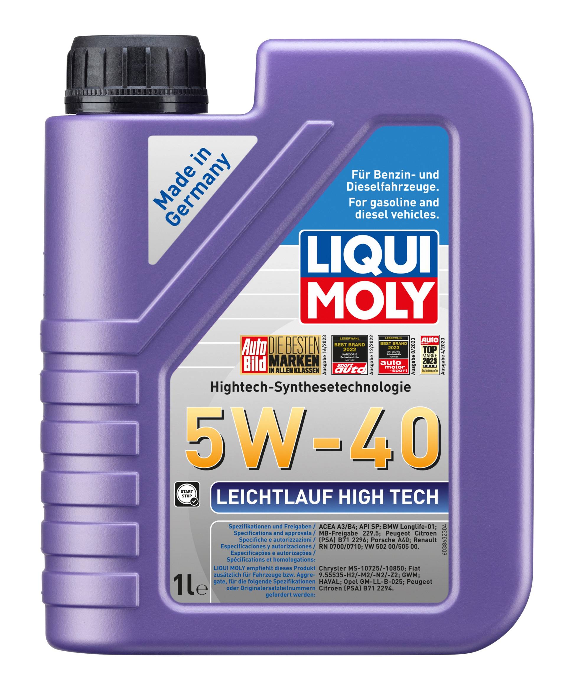 Liqui Moly Leichtlauf High Tech 5W-40 Motoröl , 1 Liter von Liqui Moly