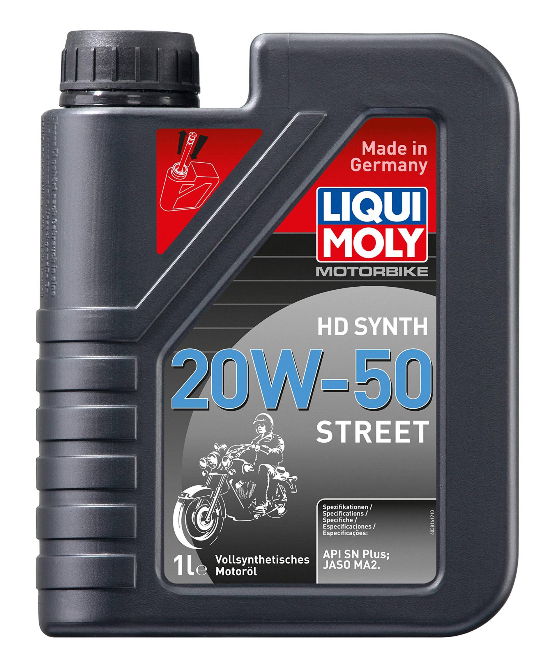 LIQUI MOLY Motorbike HD Synth 20W-50 Street | 1 L | Motorrad 4-Takt-Öl | Art.-Nr.: 3816 von Liqui Moly