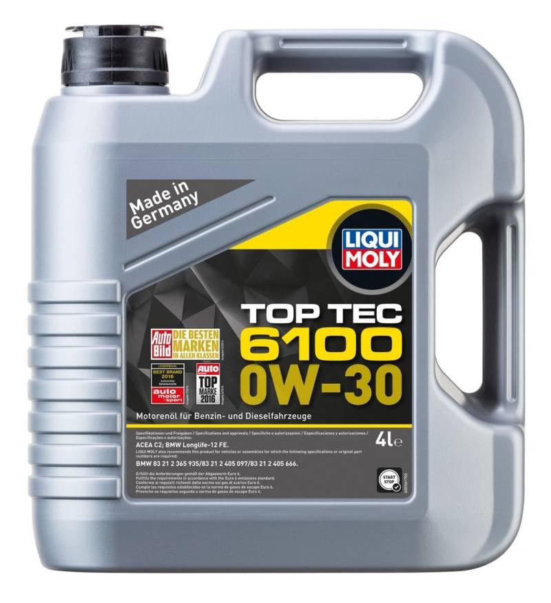 Liqui Moly Motoröl 0W-30 4L Top Tec 6100 Api Sp Acea C2 Motorenöl Schmieröl von Liqui Moly