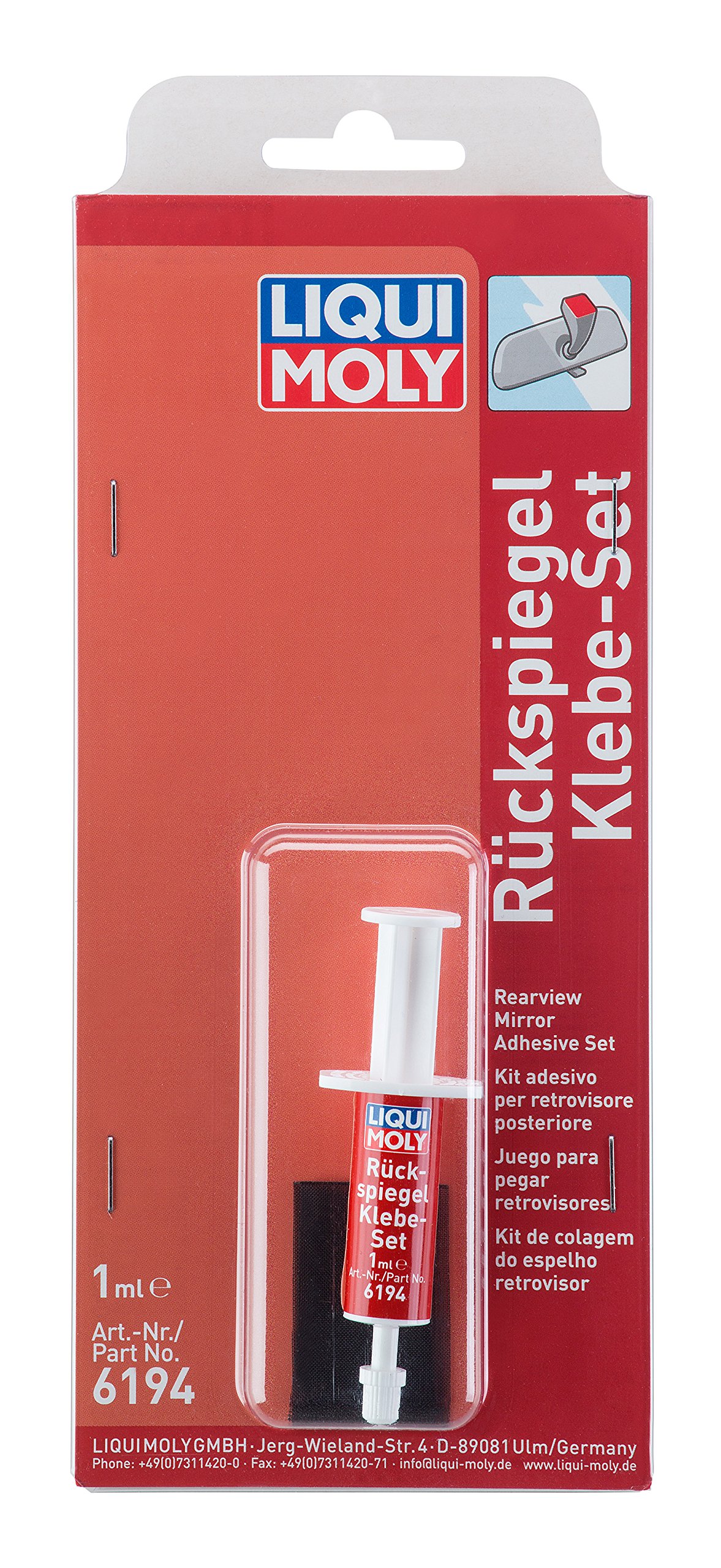 LIQUI MOLY Rückspiegel-Klebe-Set | 1 ml | Klebstoff | Art.-Nr.: 6194 von Liqui Moly