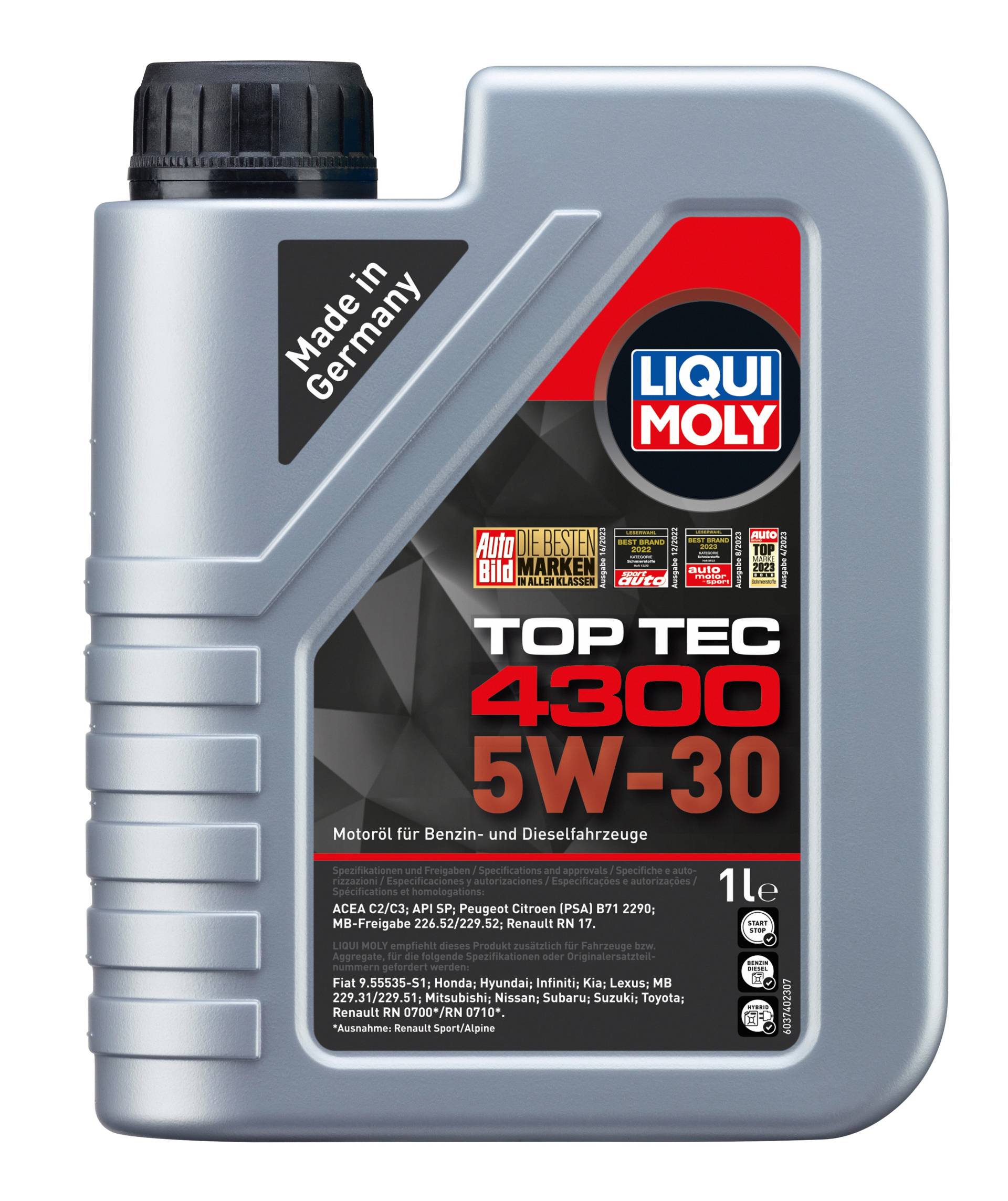 Liqui Moly Top Tec 4300 5W-30 Motoröl, 1 Liter von Liqui Moly