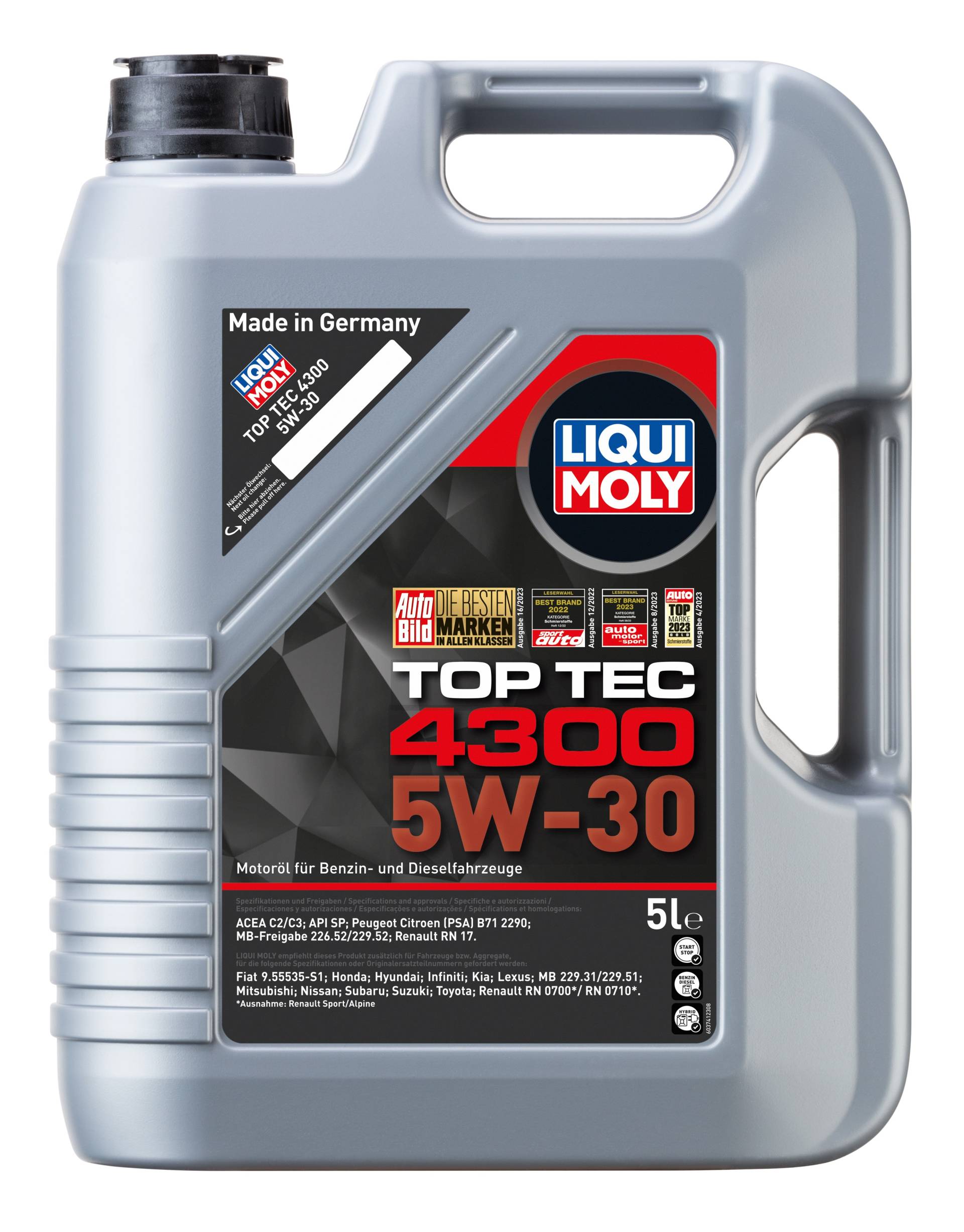 Liqui Moly Top Tec 4300 5W-30 Motoröl, 5 L von Liqui Moly