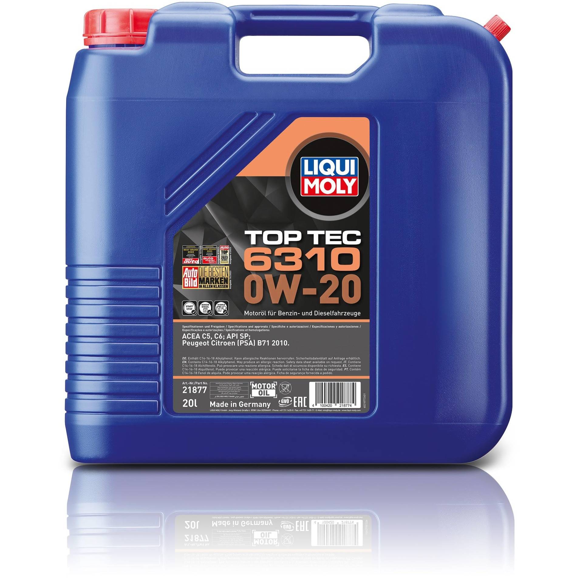 Liqui Moly Top Tec 6310 0W-20 20l von Liqui Moly