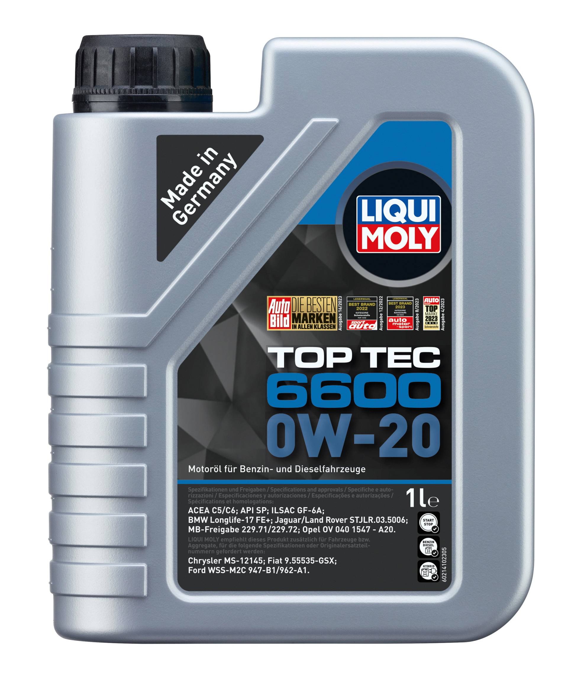 Liqui Moly Top Tec 6600 0W-20 Motoröl, 1 Liter von Liqui Moly