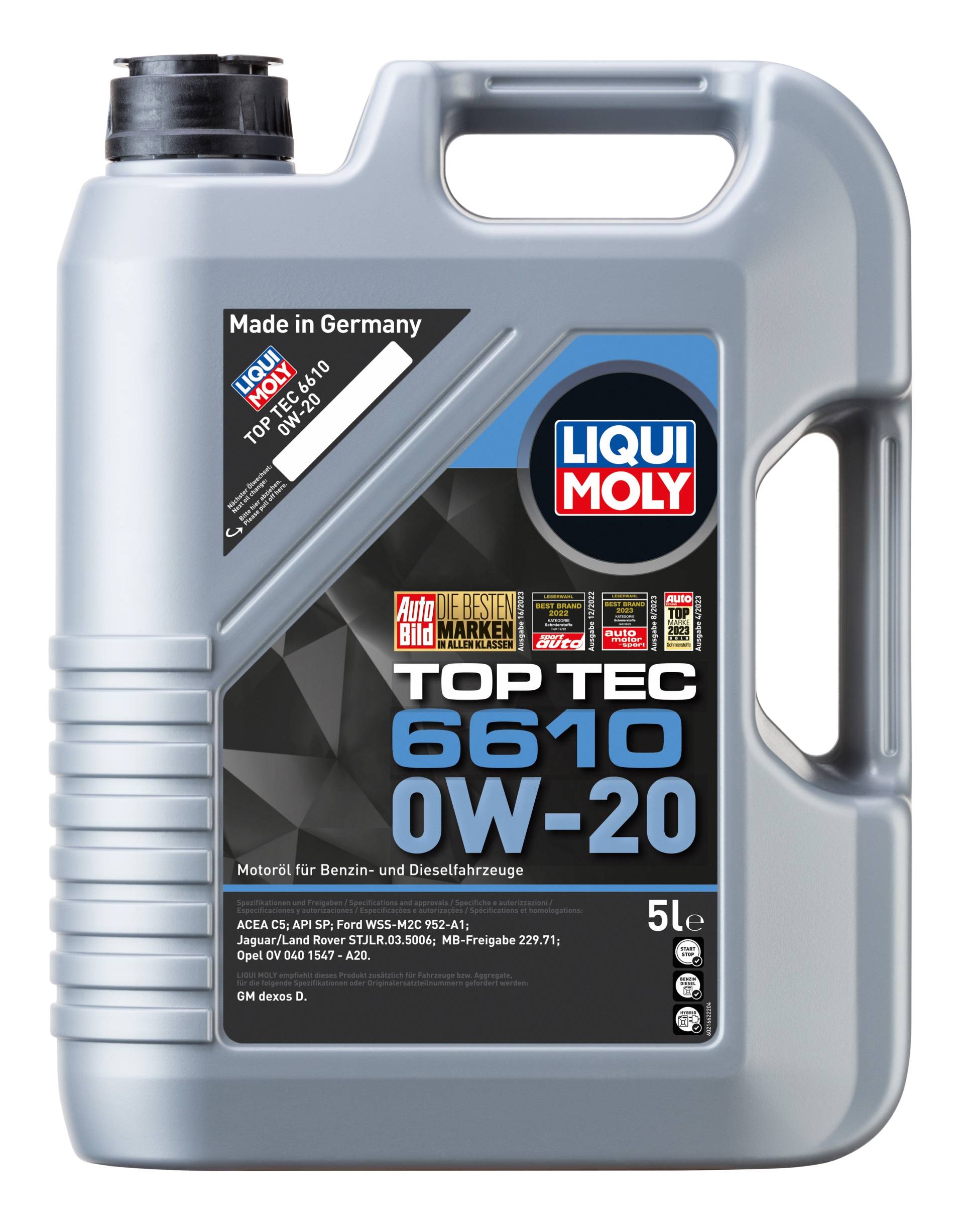 Liqui Moly Top Tec 6610 0W-20 Motoröl, 5 Liter von Liqui Moly