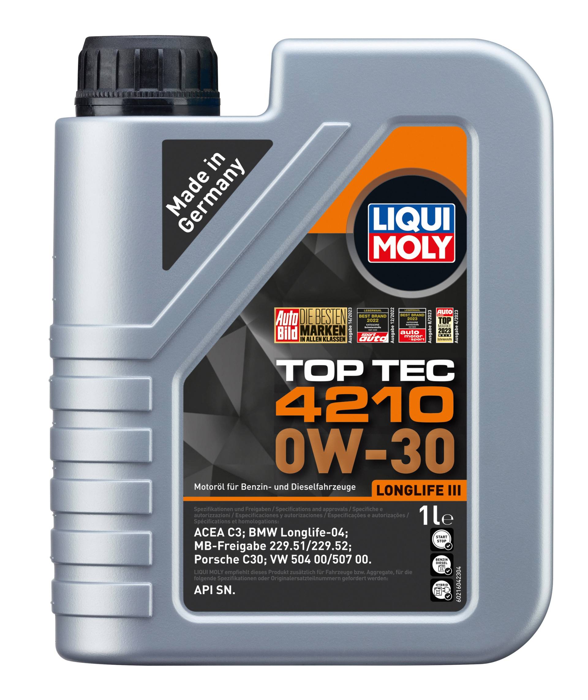 Liqui Moly TopTec 4210 Motoröl, 0W-30, 1 l von Liqui Moly