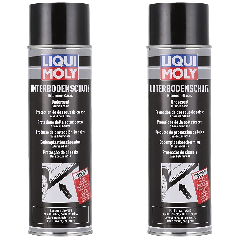 Liqui Moly Unterbodenschutz Bitumen schwarz | 500 ml | Karosserieschutz | Unterbodenschutz | Art.-Nr.: 6111 (Packung mit 2) von Liqui Moly