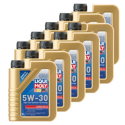 Liqui Moly 10x 1 L Longlife III 5W-30 [Hersteller-Nr. 20646] von Liqui Moly