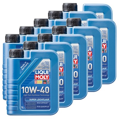 Liqui Moly 10x 1 L Super Leichtlauf 10W-40 [Hersteller-Nr. 1300] von Liqui Moly