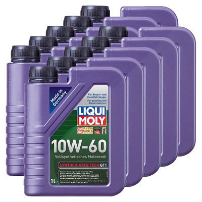 Liqui Moly 10x 1 L Synthoil Race Tech GT1 10W-60 [Hersteller-Nr. 1390] von Liqui Moly