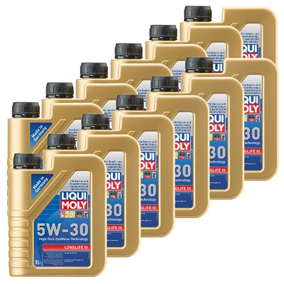 Liqui Moly 12x 1 L Longlife III 5W-30 [Hersteller-Nr. 20646] von Liqui Moly