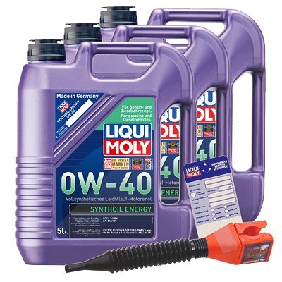 Liqui Moly 15 L Synthoil Energy 0W-40 + Ölwechsel-Anhänger von Liqui Moly