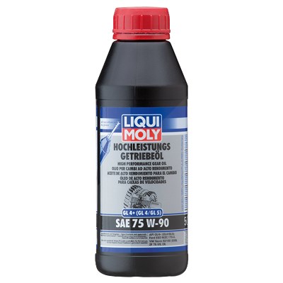 Liqui Moly 1x 500ml Hochleistungs-Getriebeöl (GL4+) SAE 75W-90 [Hersteller-Nr. 4433] von Liqui Moly