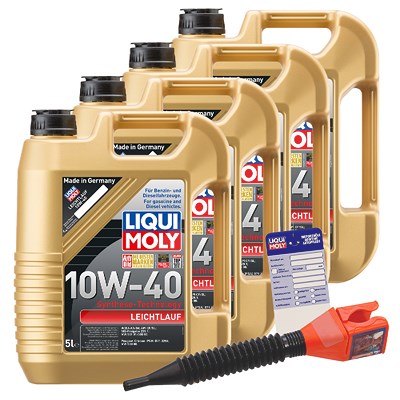 Liqui Moly 20 L Leichtlauf 10W-40 + Ölwechsel-Anhänger von Liqui Moly