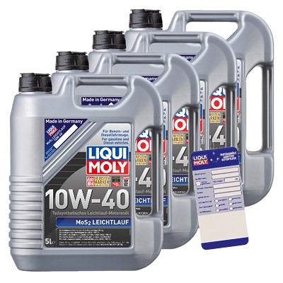 Liqui Moly 20 L MoS2 Leichtlauf 10W-40 + Ölwechsel-Anhänger von Liqui Moly