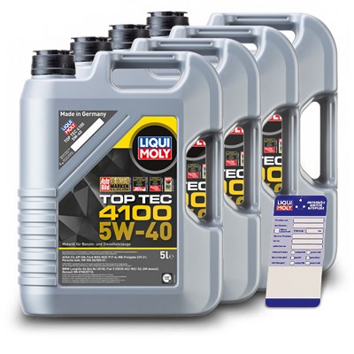 Liqui Moly 20 L Top Tec 4100 5W-40 + Ölwechsel-Anhänger von Liqui Moly