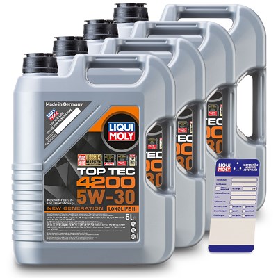 Liqui Moly 20 L Top Tec 4200 5W-30 + Ölwechsel-Anhänger von Liqui Moly