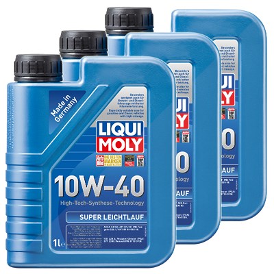 Liqui Moly 3x 1 L Super Leichtlauf 10W-40 [Hersteller-Nr. 1300] von Liqui Moly