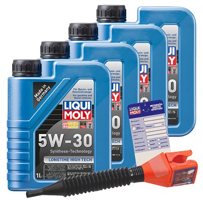 Liqui Moly 4x 1 L Longtime High Tech 5W-30 + Ölw.-Anhänger von Liqui Moly