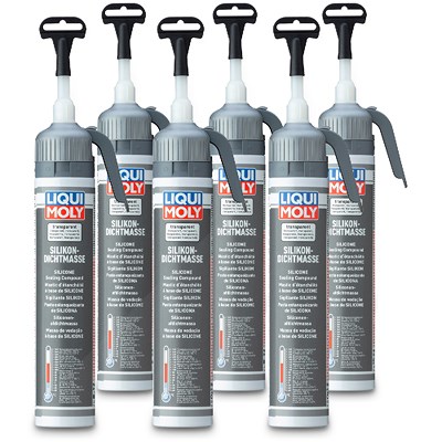 Liqui Moly 6x 200ml Silikon-Dichtmasse transparent [Hersteller-Nr. 6184] von Liqui Moly