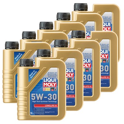 Liqui Moly 9x 1 L Longlife III 5W-30 [Hersteller-Nr. 20646] von Liqui Moly