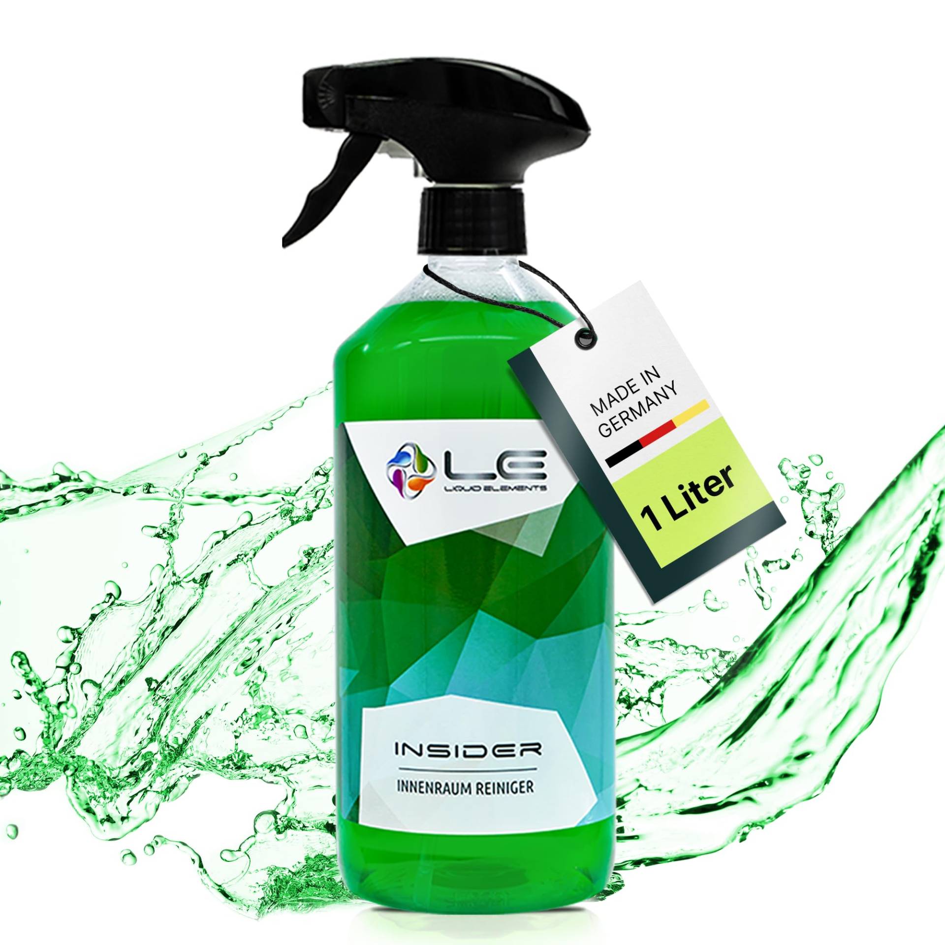 Liquid Elements – Insider Textil- und Innenraumreiniger 1 Liter – Cockpit Reiniger für Kunststoff, Leder, Polster & Armaturen – Cockpitpflege Auto Innenraum (Kirsch-Duft) von Liquid Elements