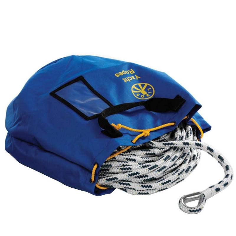 Liros Handy-Anchor Ankerleine 10mm 20m Weiß-Blau mit 10m Blei-Einlage NIRO-Kausche Takling Polyester im blauen Liros-Sack von Liros