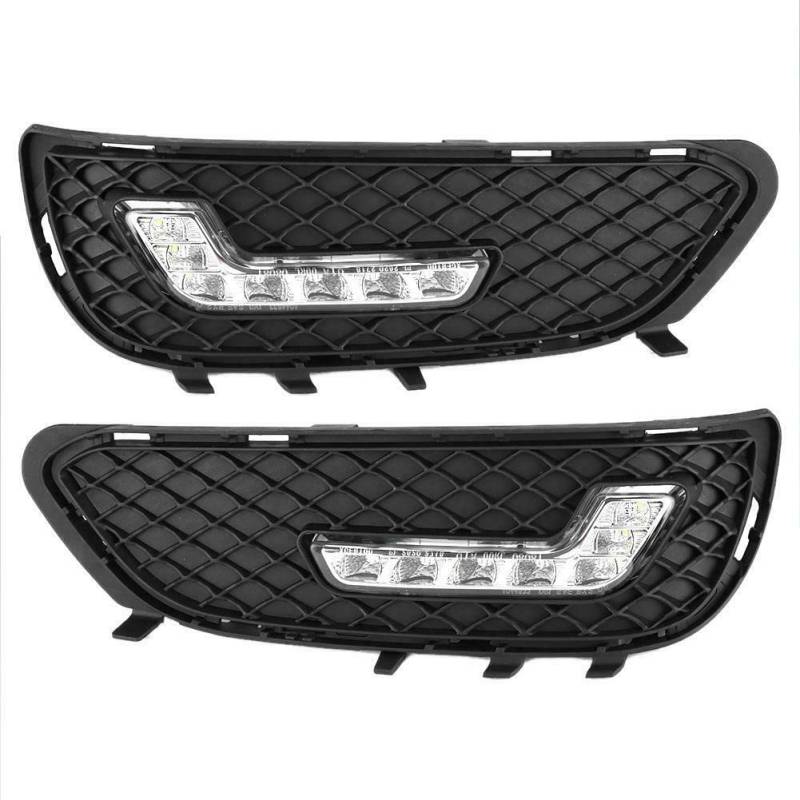 Lisher Auto LED links rechts Tagfahrlicht DRL Gitter Stoßfänger für W212 E300 E350 E500 2009-2013 von Lisher