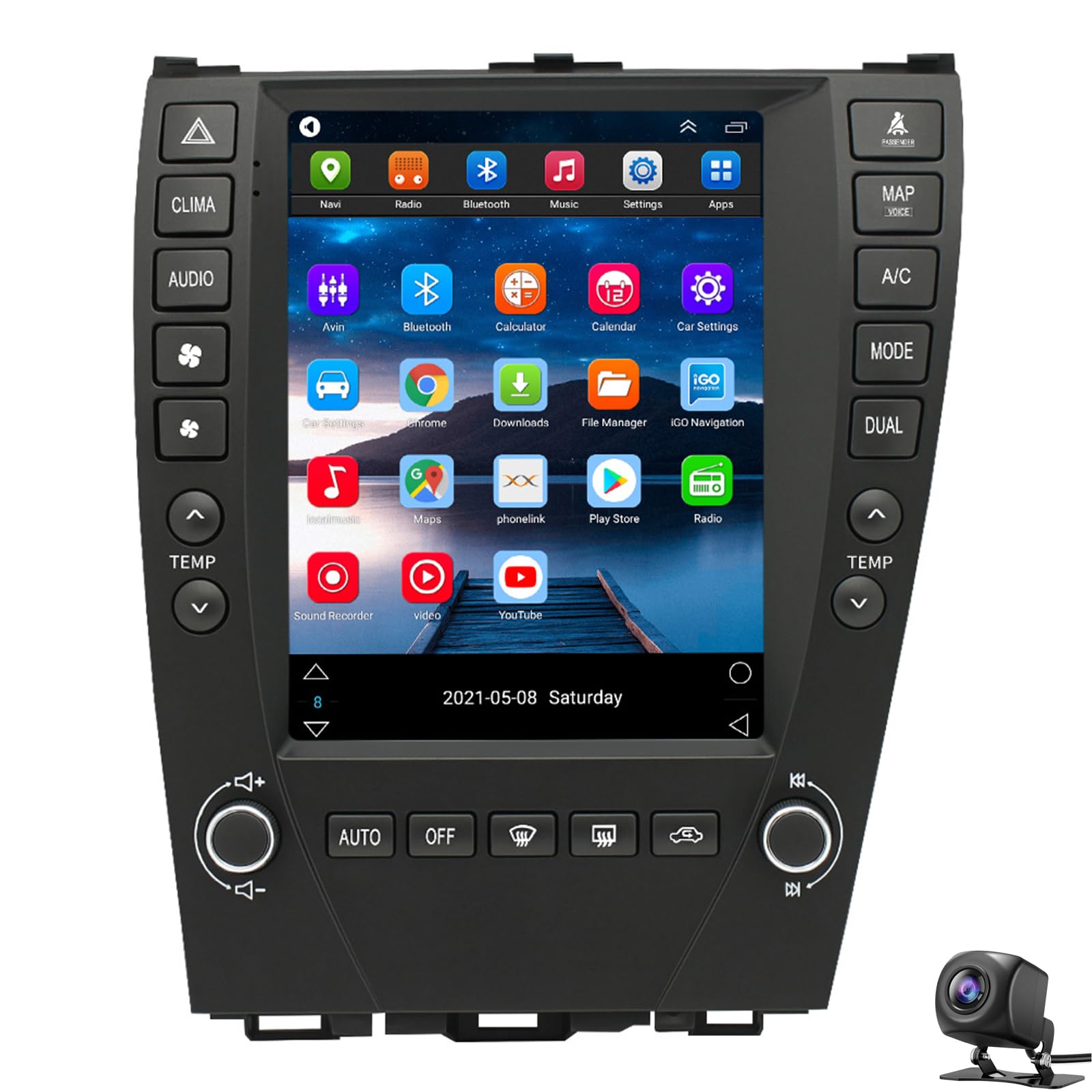 9,7-Zoll-Touchscreen Car Radio für Le-xus ES240 2006-2012 Android 14 Stereo Multimedia Player unterstützt drahtloses Carplay Android Auto GPS-Navigation 5G WiFi BT FM Am RDS USB SWC DSP(Color:TS5) von LiteGauge