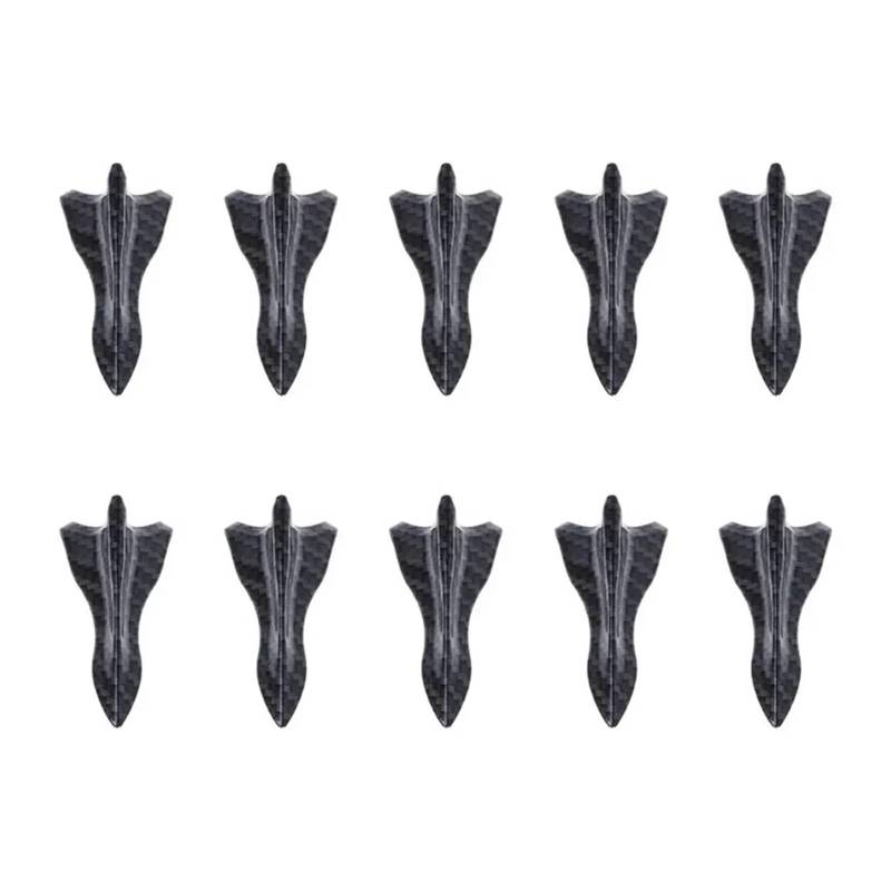 Auto Heckspoiler 10-teiliges Flügel-Set Auto-Dachspoiler Stoßstangenspoiler Haifischflossen-Diffusor Vortex-Generator Heckdach-Haifischflossen-Spoiler Universal Auto Heckspoiler Flügel(10pcs carbon pa von Litemai