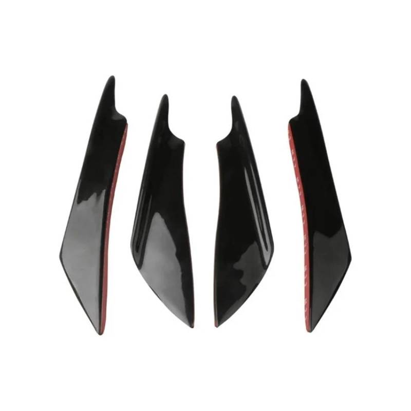 Auto Heckspoiler Für P&eugeot 106 107 205 206 207 208 306 307 308 309 405 406 407 Fin Splitter Körper Spoiler Canards Spoiler Auto Vordere Stoßstange Lippe Auto Heckspoiler Flügel(4pcs Black) von Litemai