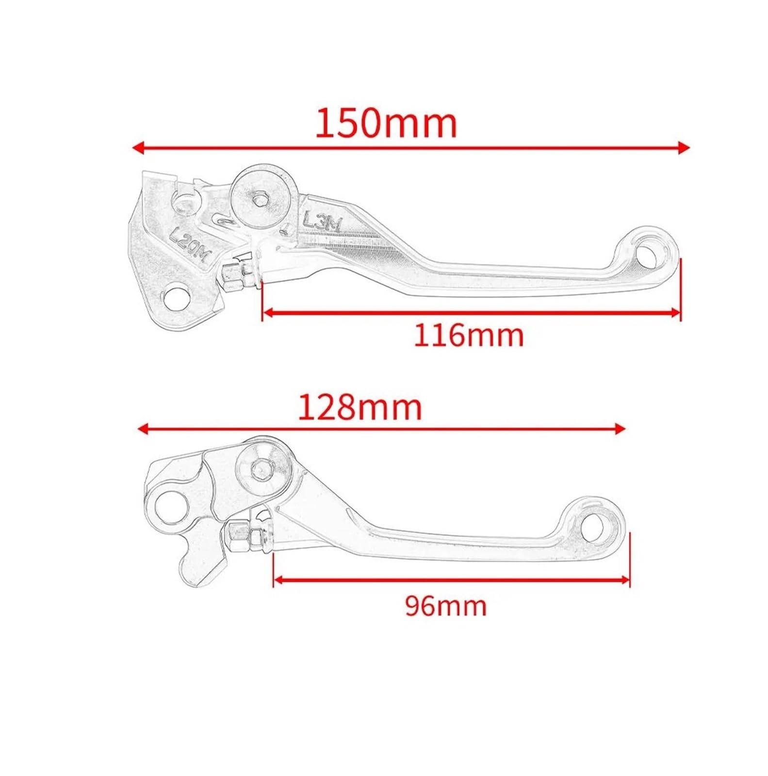 Bremshebel FÜR CRF450 CRF250 R//X FÜR RX FÜR CRF300L CRF250L FÜR C&r-f 250 450 150 125 230 F/L/M/X FÜR Rally Dirt Bike Pivot Hebel Bremse Kupplung Hebel Brems Kupplungs Hebel(CRF150R 07-18) von Litemai