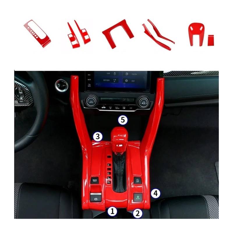 Control Panel Aufkleber Für C&ivi-c 10th 2016 2017 2018 2019 2020 2021 Car Center Console Gear Shift Panel TrimStickers Mittelkonsole Frame(Option12) von Litemai