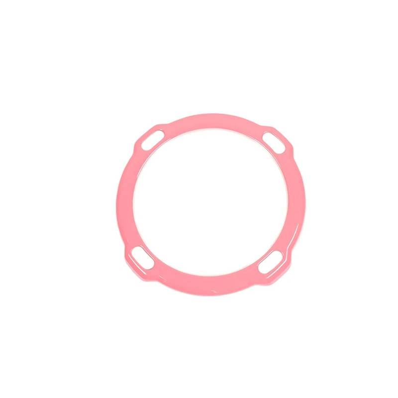 Control Panel Aufkleber Für J&eep Für W&Rangler Für J&L Für Rubicon 2018-up Kofferraum Horn Lünette Lautsprecher Ring Dekoration Abdeckung Trim Aufkleber Innen Zubehör Mittelkonsole Frame(Pink) von Litemai