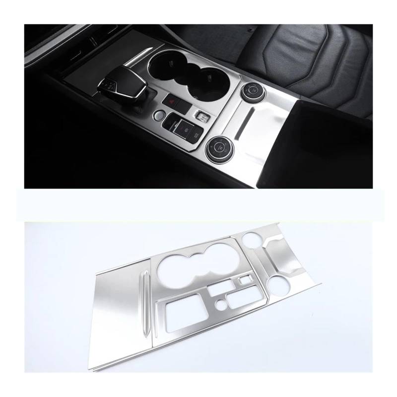 Control Panel Aufkleber Für T&ouare-g 2019 2020 2021 Autozubehör Splitter Edelstahl Interior Center Console Gear Shift Panel Innenabdeckung Trim Mittelkonsole Frame(6) von Litemai