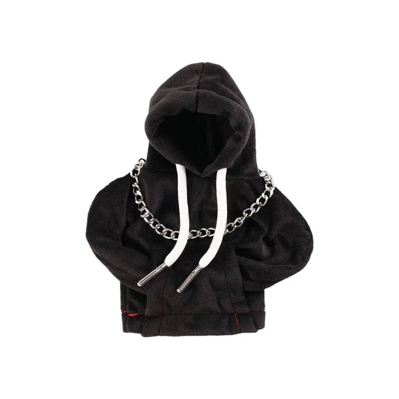 Mittelkonsole Trim Auto Mittelkonsole Griff Innen Styling Schaltknauf Abdeckung Hoodie Kleidung Sweatshirt Manuelle Dekorative Dekoration Control Panel Aufkleber(Black with Chain) von Litemai