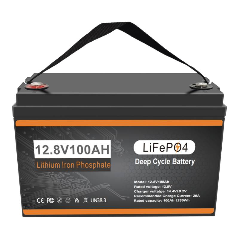 LithiBoost 12V 100Ah LiFePO4 Batterie 1280Wh Deep Cycle Lithium Batterien mit BMS Temperature Schutz 15000 Zyklen Akku Batterie für Solaranlage Wohnmobile Van Camping Boot Haushalt von LithiBoost