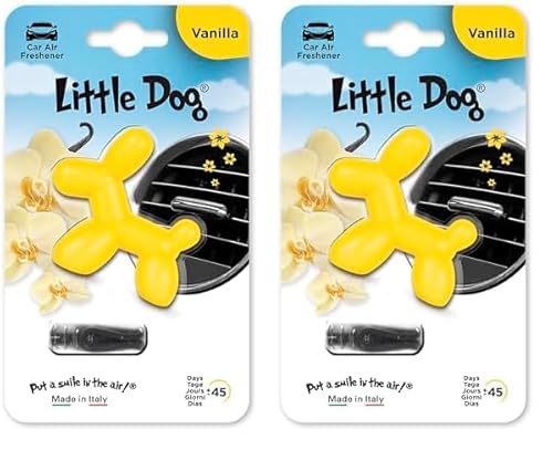 Little Dog LD001 Lufterfrischer im Animierten 3D-Charakter, Gelb (Packung mit 2) von Little Joe