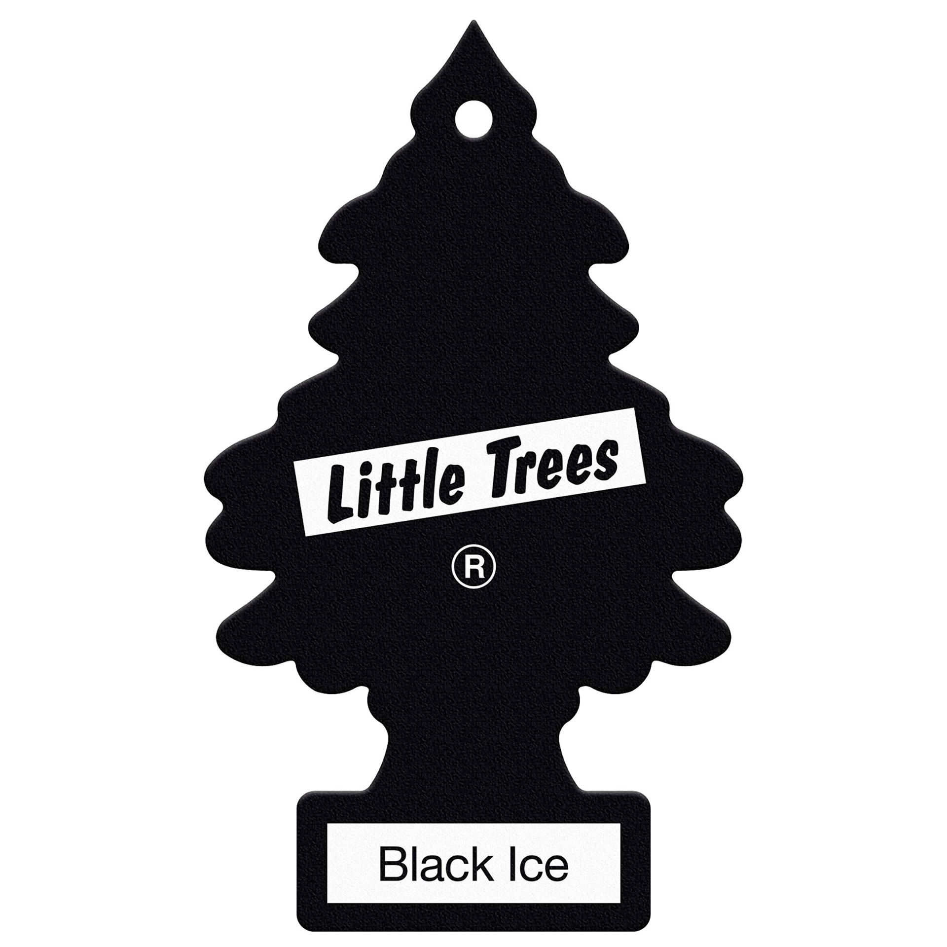 Little Trees Lufterfrischer Baum MTR0004B Black Ice Duft für Auto, Zuhause, Boot, Wohnwagen, 24 Stück von Little Trees