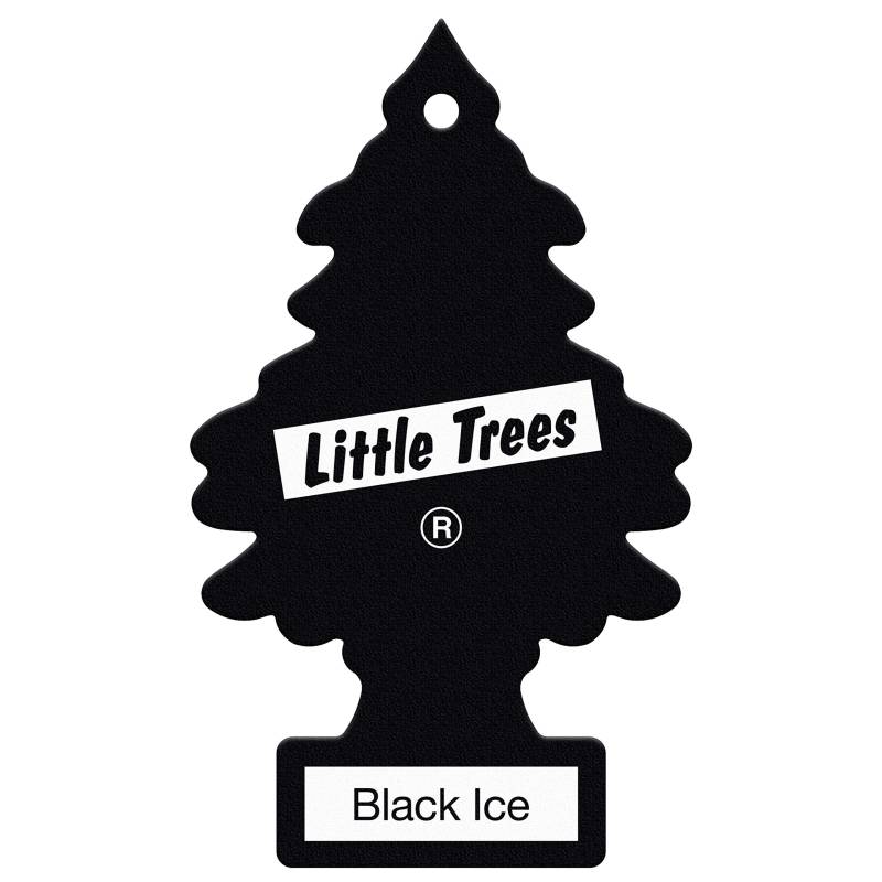 Little Trees Lufterfrischer Baum MTR0004B Black Ice Duft für Auto, Zuhause, Boot, Wohnwagen, 24 Stück von Little Trees