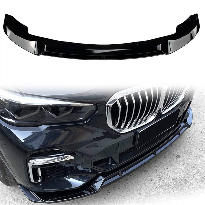 Auto Frontspoiler für BMW X5 G05 M Sport 2019 2020 2021 2022,Auto Frontstoßflosse Spoiler Canards Lippe Vorne Unten Stoßstangen Protector,B-Nero von LiuROSE