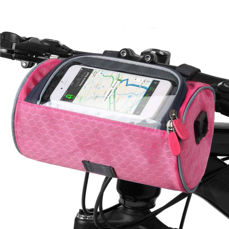 Lixada Fahrrad-Lenkertasche, wasserdicht, Vordertasche für Fahrrad, Telefonhalterung mit Touchscreen, Tasche, Aufbewahrungstasche, 22 x 12 cm von Lixada