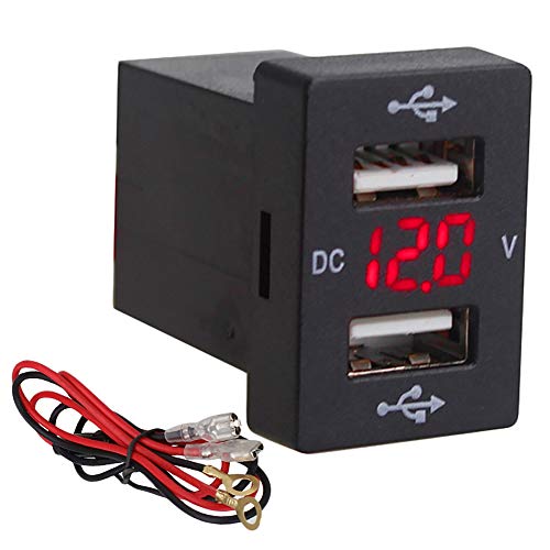 Lizien 12 V Auto LadegeräT mit Sicherung für 5 V 4.2A Auto Buchse LadegeräT für Telefon Led Display Meter Voltmeter (Rot) von Lizien