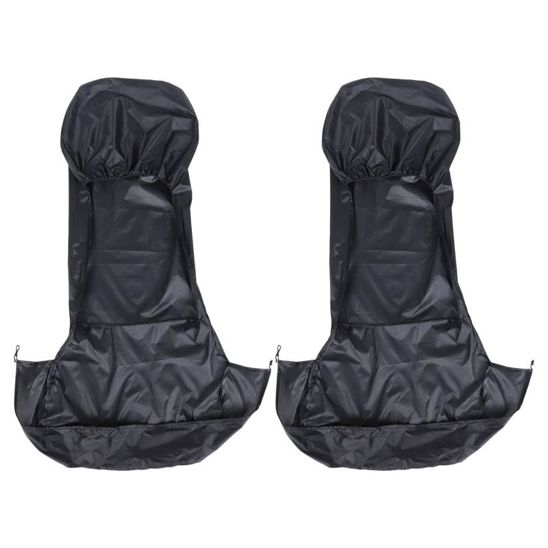 Lizien 2 x Universelle wasserdichte Nylon Vorne Auto Van Sitzbezuege Schuetzer Schwarz von Lizien