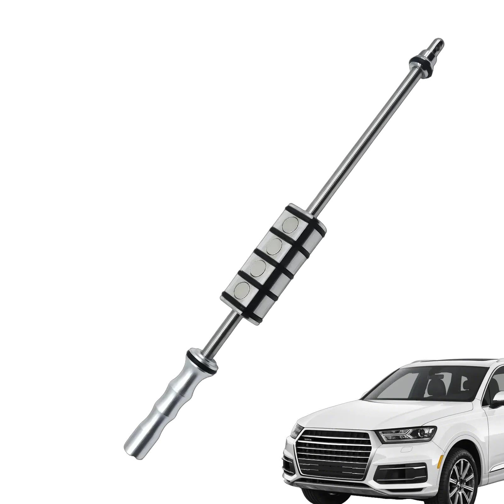 Lmaisdh Ausbeulwerkzeug für Auto, 17,3 Zoll Edelstahl Magnetischer Gleithammer, Bruchfester Dellenentferner, Automotive Dent Fixer, Auto Dent Puller Pull Hammer für Metalloberflächen von Lmaisdh