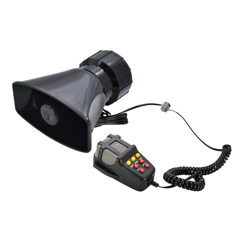 12V 100W 7 Tone Sound Auto Sirene, LncBoc 125db Auto Sirene Fahrzeug Horn Mit Lautsprechersystem, Auto Siren Lautsprecher von LncBoc